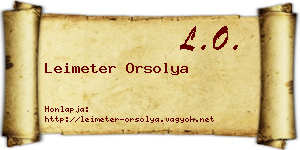 Leimeter Orsolya névjegykártya